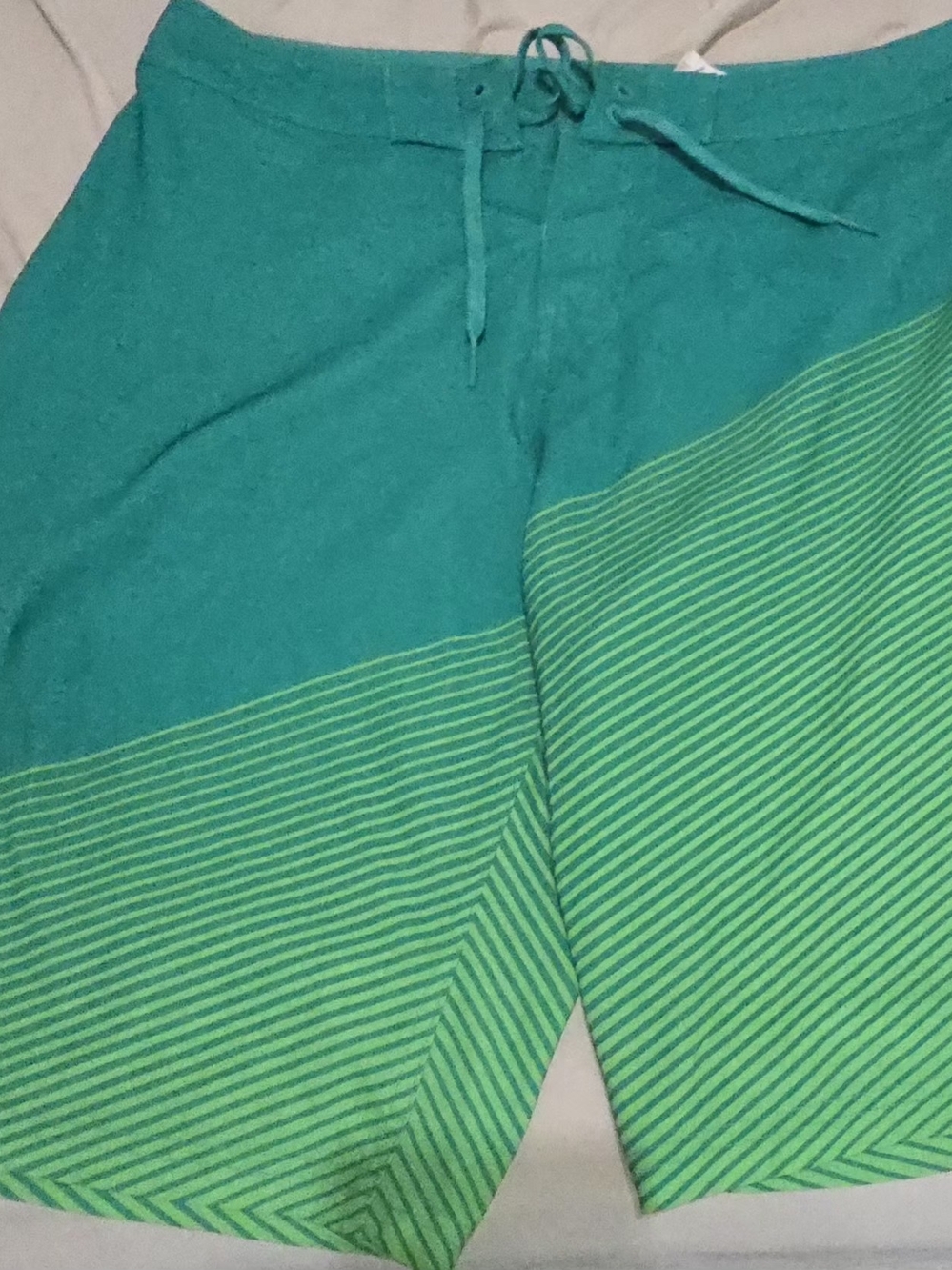 Nike Teal and Lime Green Men’s Swim Board Shorts